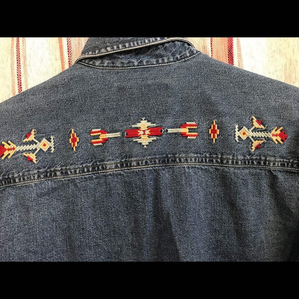 Jean Button-up W/ Design
